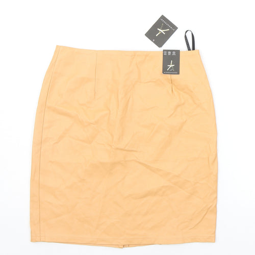 Atmosphere Womens Orange   A-Line Skirt Size 8
