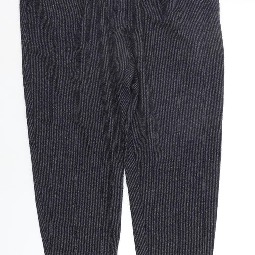 Marks and Spencer Mens Blue Striped  Jogger Trousers Size 18 L22 in