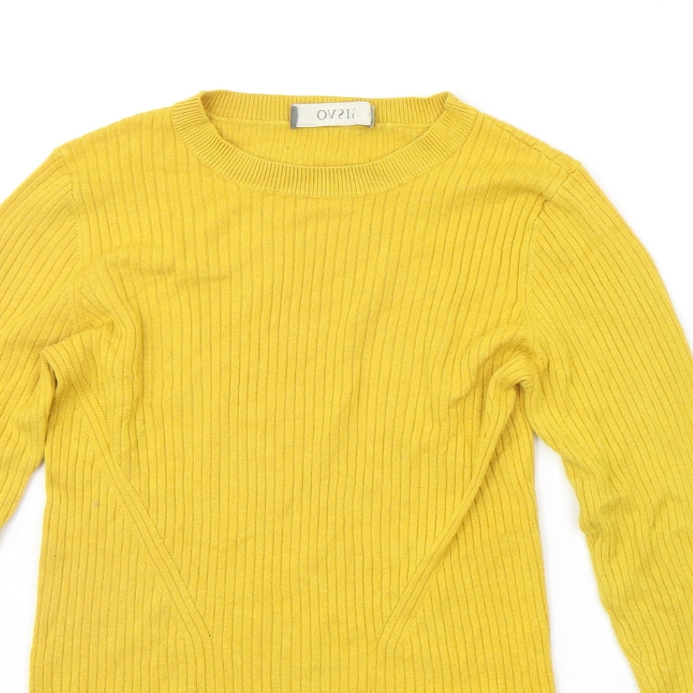 Oasis Womens Yellow   Pullover Jumper Size S
