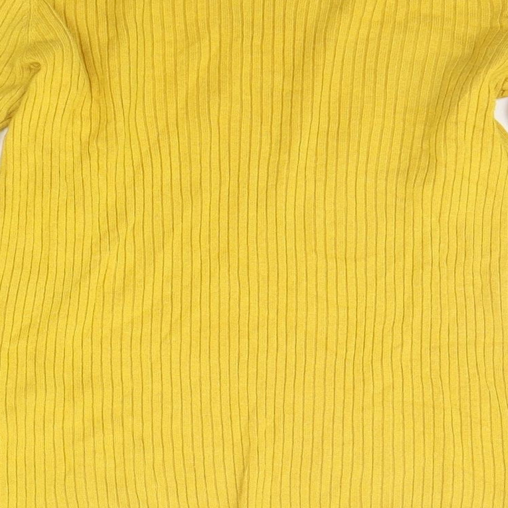 Oasis Womens Yellow   Pullover Jumper Size S