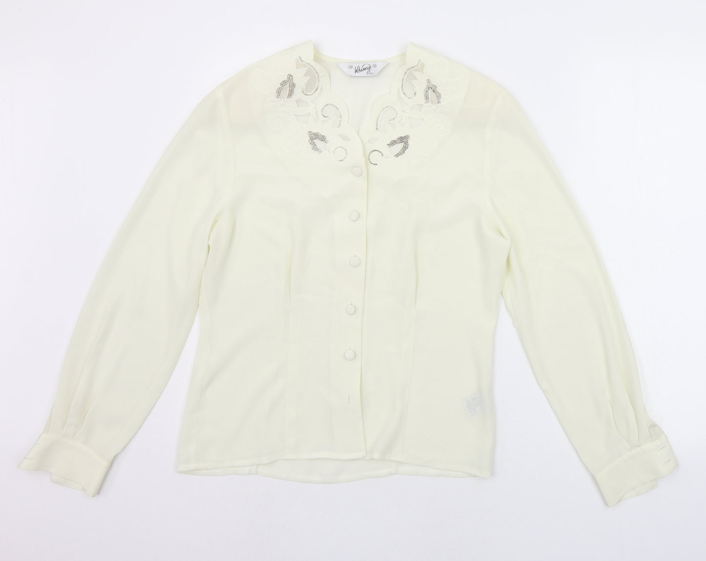 WHIMSY Womens White   Cardigan Jumper Size 10