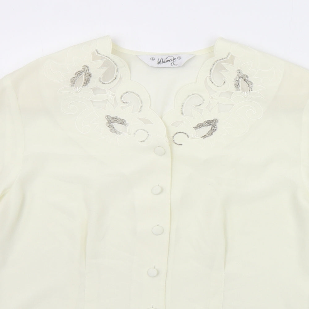 WHIMSY Womens White   Cardigan Jumper Size 10