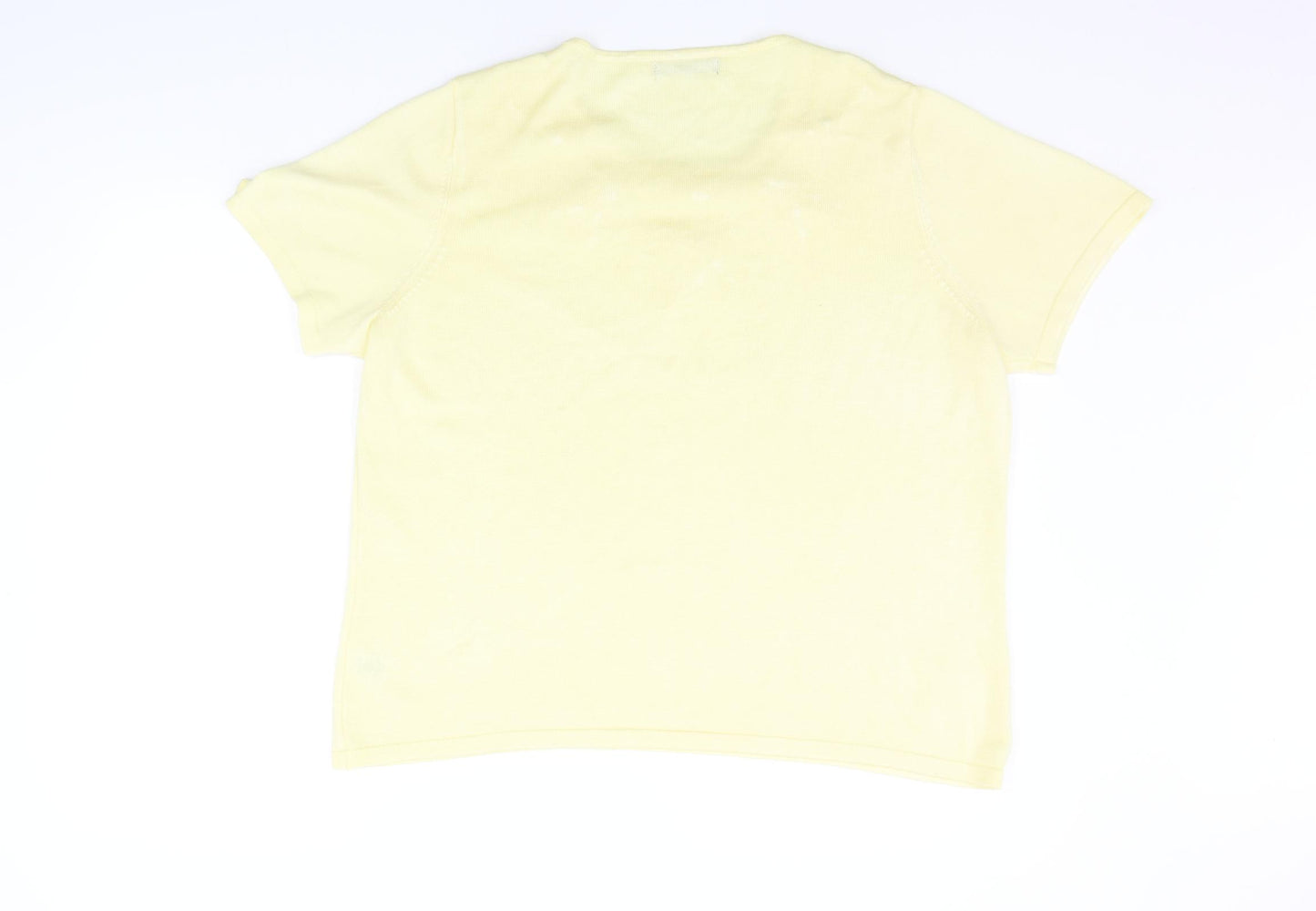 BONMARCHE Womens Yellow   Basic T-Shirt Size L