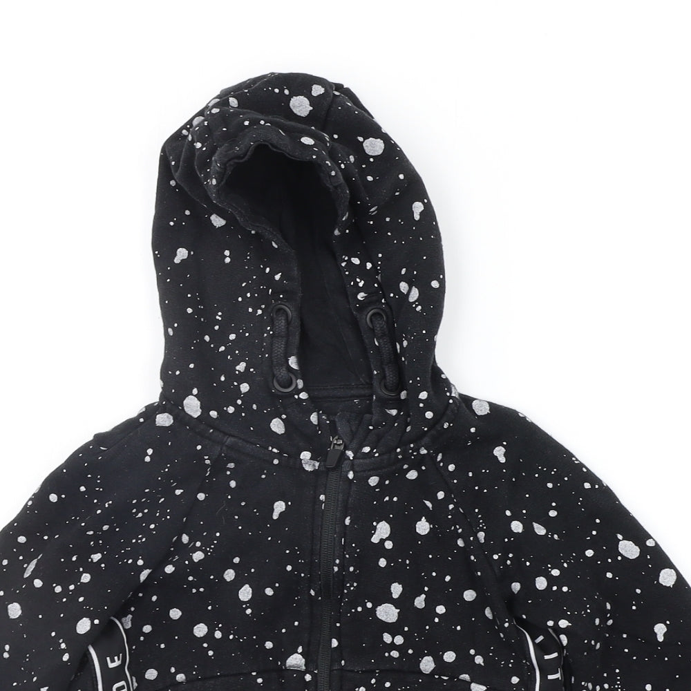 Nutmeg Girls Black Polka Dot  Full Zip Hoodie Size 4-5 Years
