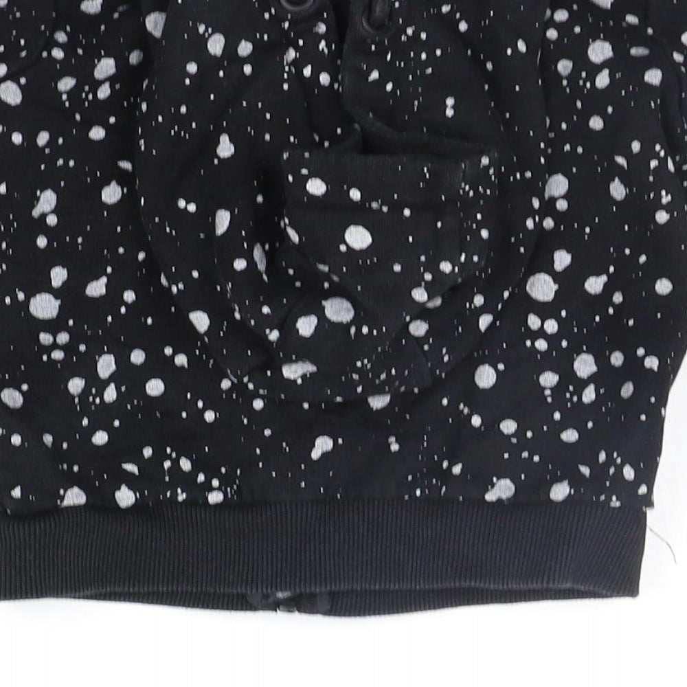 Nutmeg Girls Black Polka Dot  Full Zip Hoodie Size 4-5 Years
