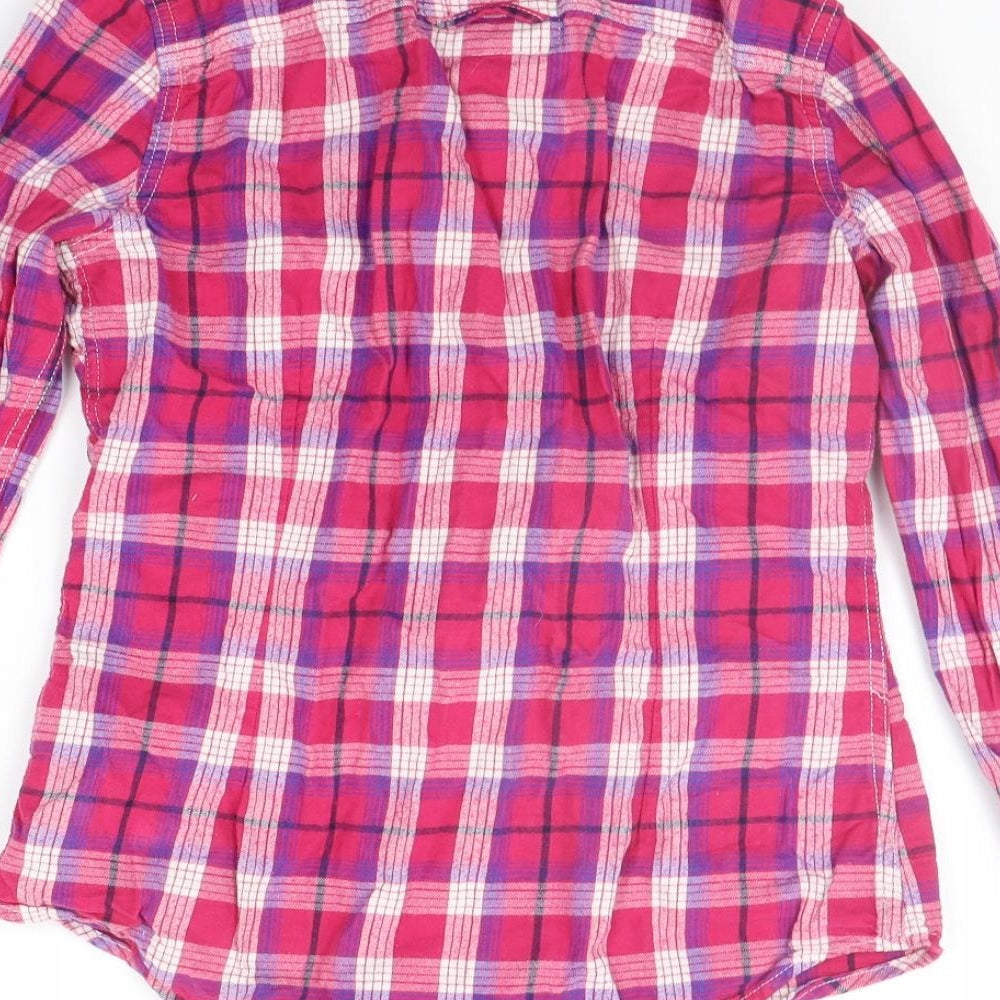 Superdry Womens Pink Check  Basic Button-Up Size S