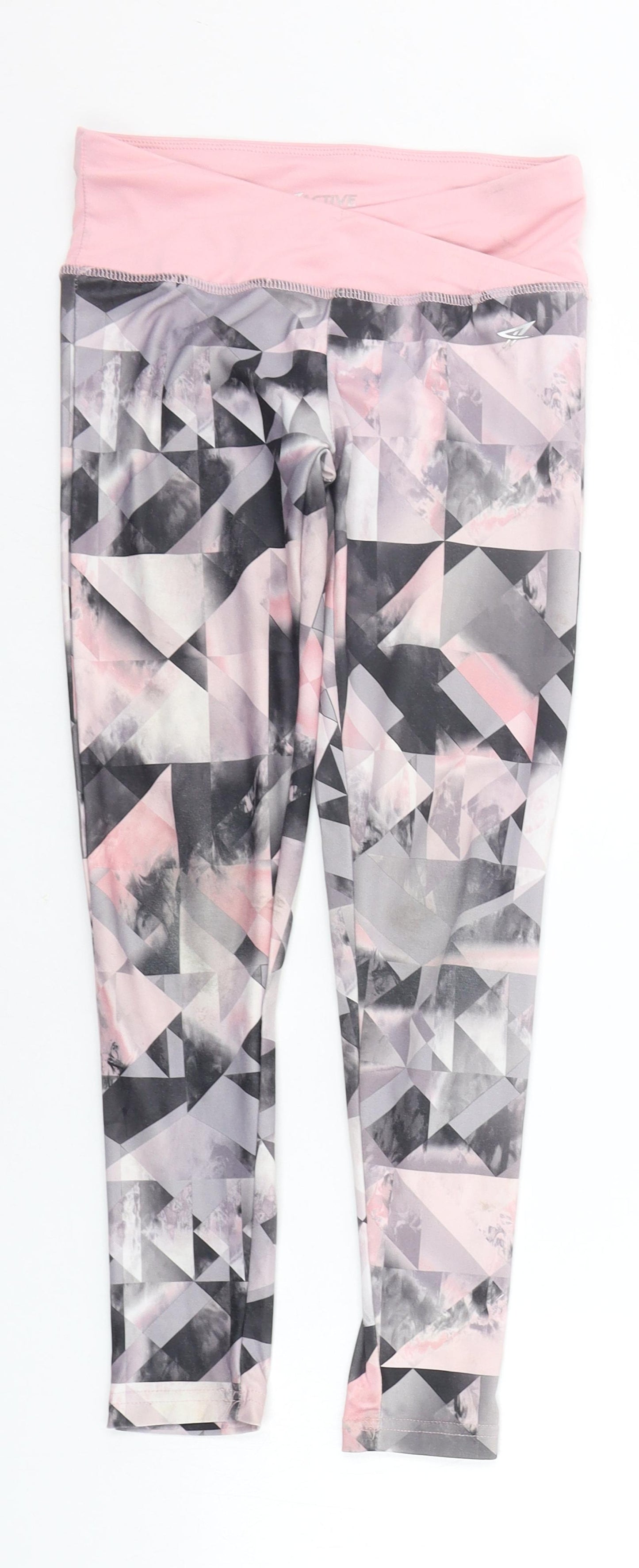 Primark Girls Grey Geometric  Jegging Trousers Size 8-9 Years