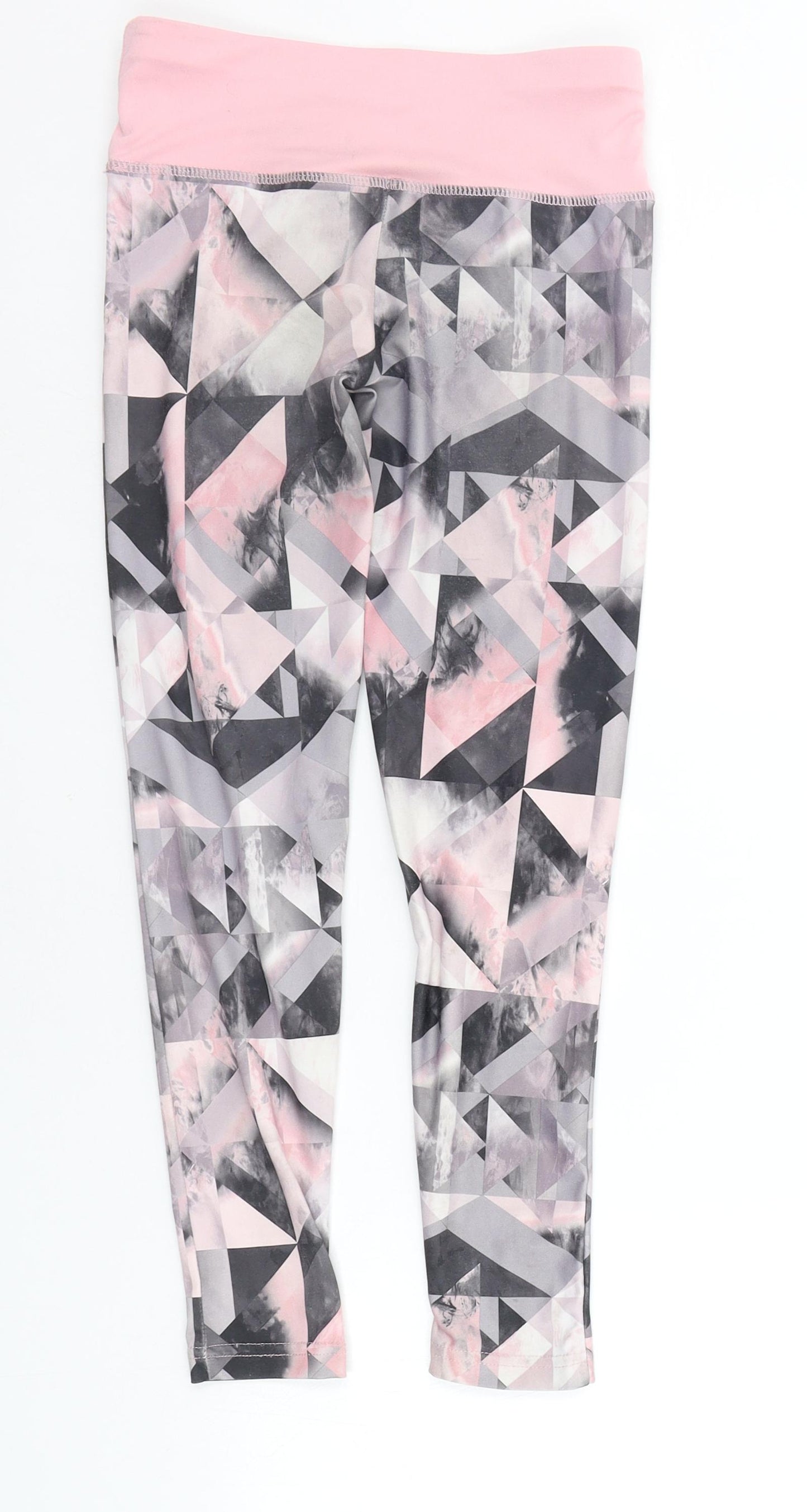 Primark Girls Grey Geometric  Jegging Trousers Size 8-9 Years