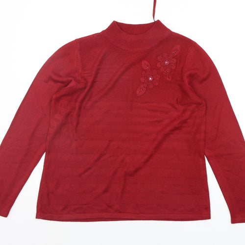 BONMARCHE Womens Red   Pullover Jumper Size S