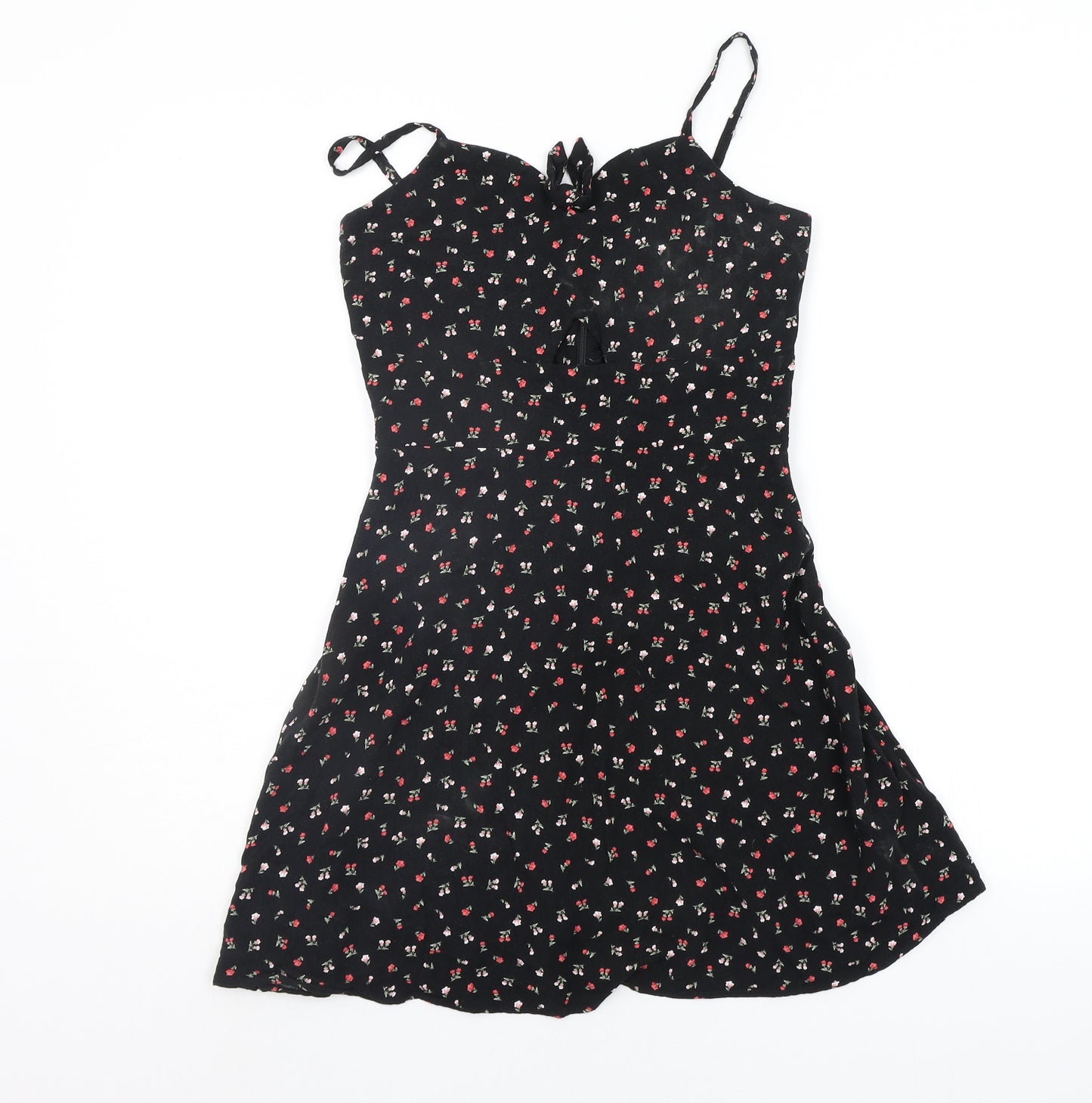 New Look Girls Black Floral  A-Line  Size 13 Years