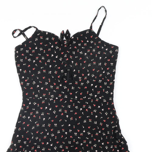 New Look Girls Black Floral  A-Line  Size 13 Years
