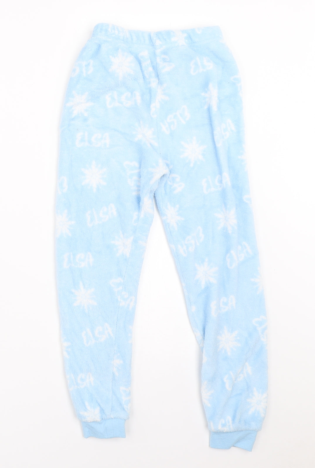Primark Girls Blue Solid  Top Pyjama Pants Size 6-7 Years