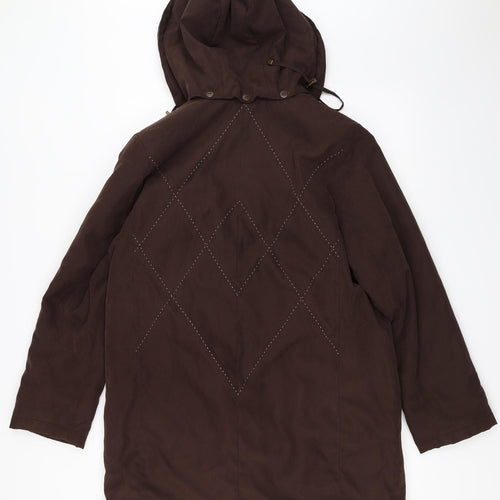 Klass Womens Brown   Overcoat Coat Size M