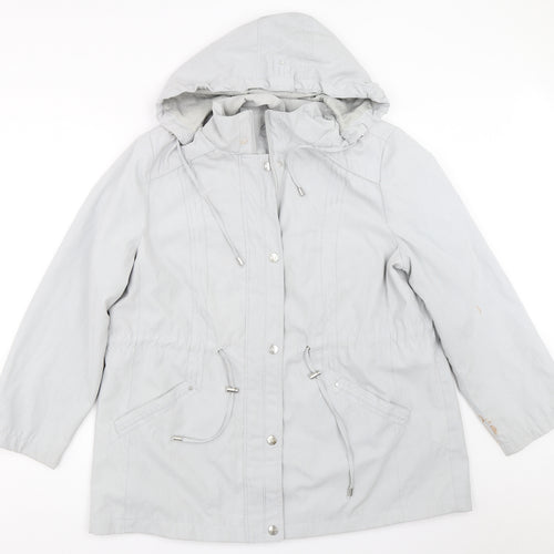 BM Womens Grey   Overcoat Coat Size L