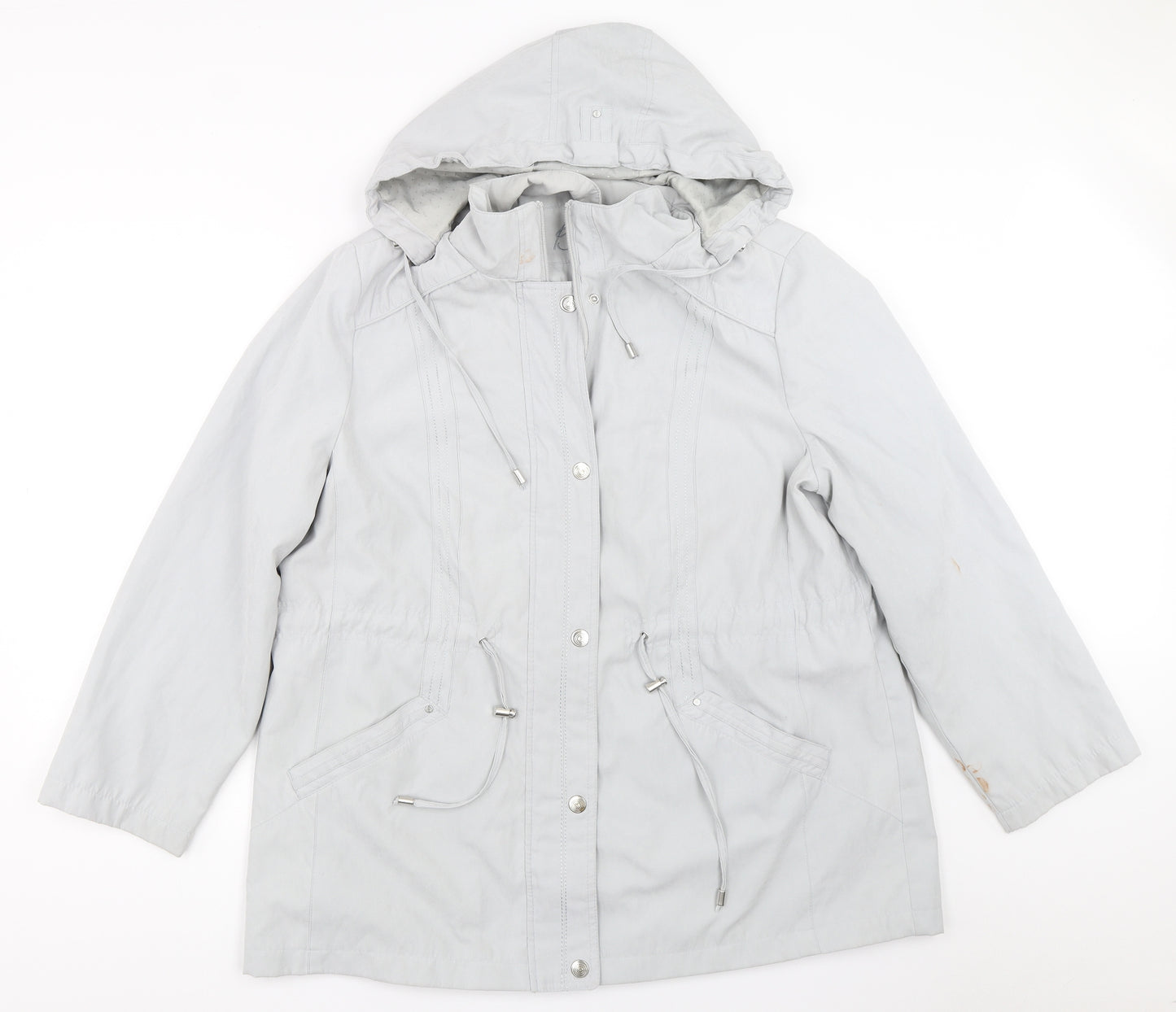 BM Womens Grey   Overcoat Coat Size L