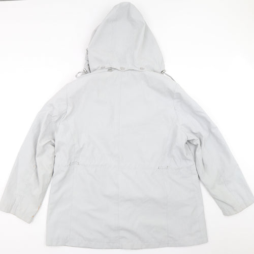 BM Womens Grey   Overcoat Coat Size L
