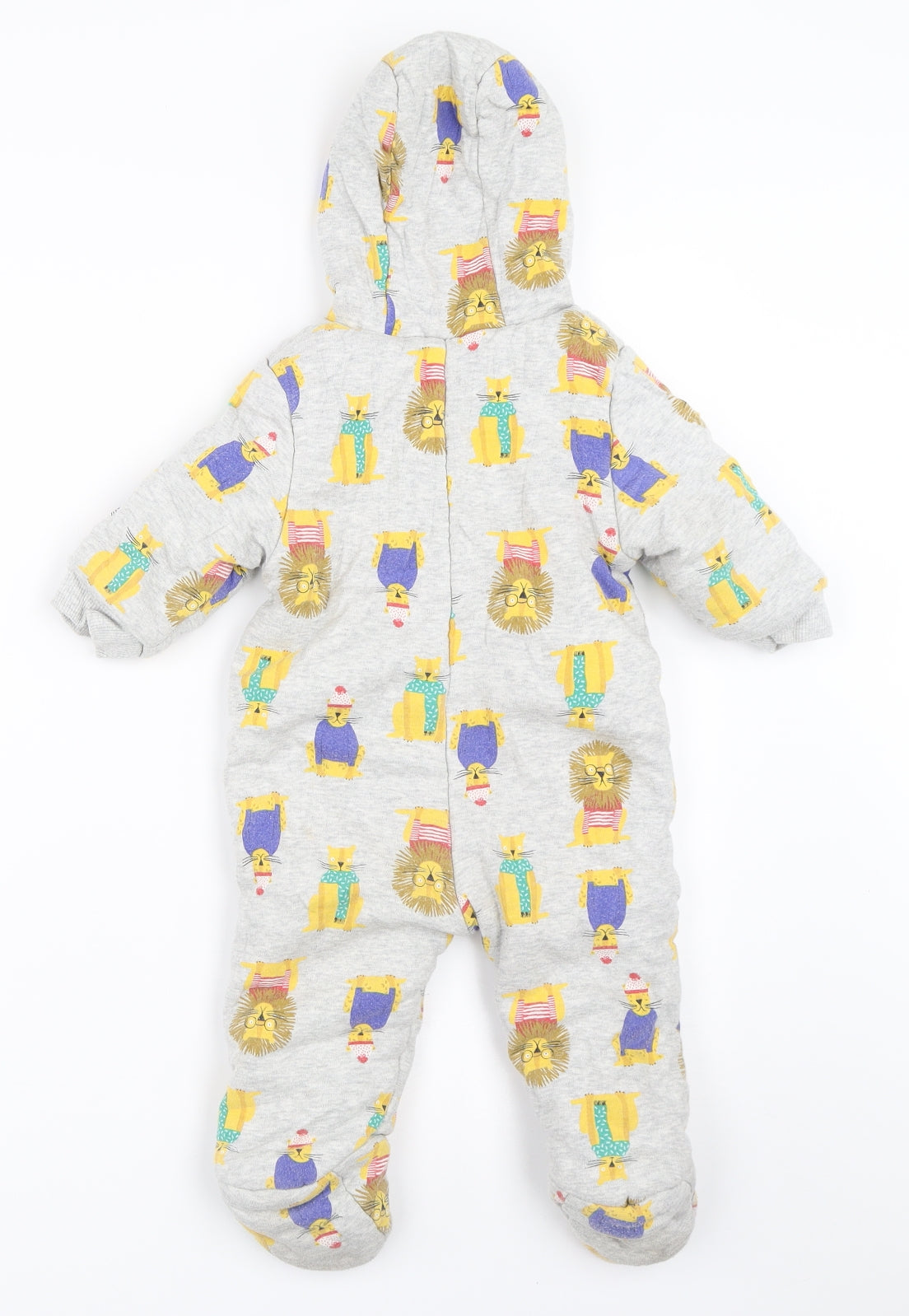 Joules Boys Grey   Basic Coat Snowsuit Size 6-9 Months