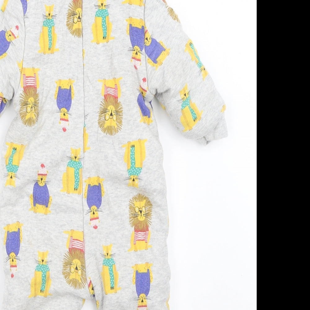 Joules Boys Grey   Basic Coat Snowsuit Size 6-9 Months