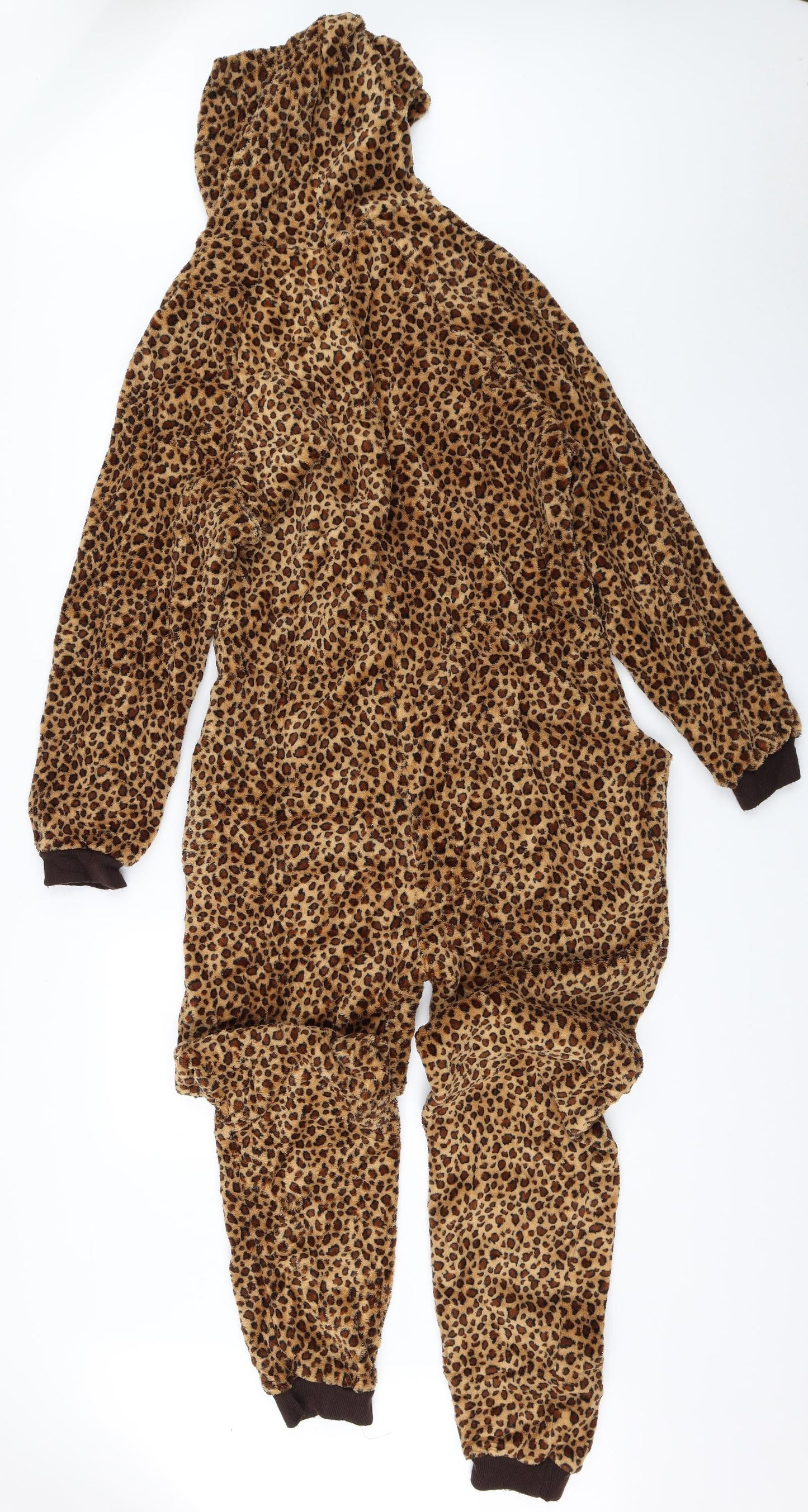 Fox In A Box Womens Beige Animal Print  Top One Piece Size M