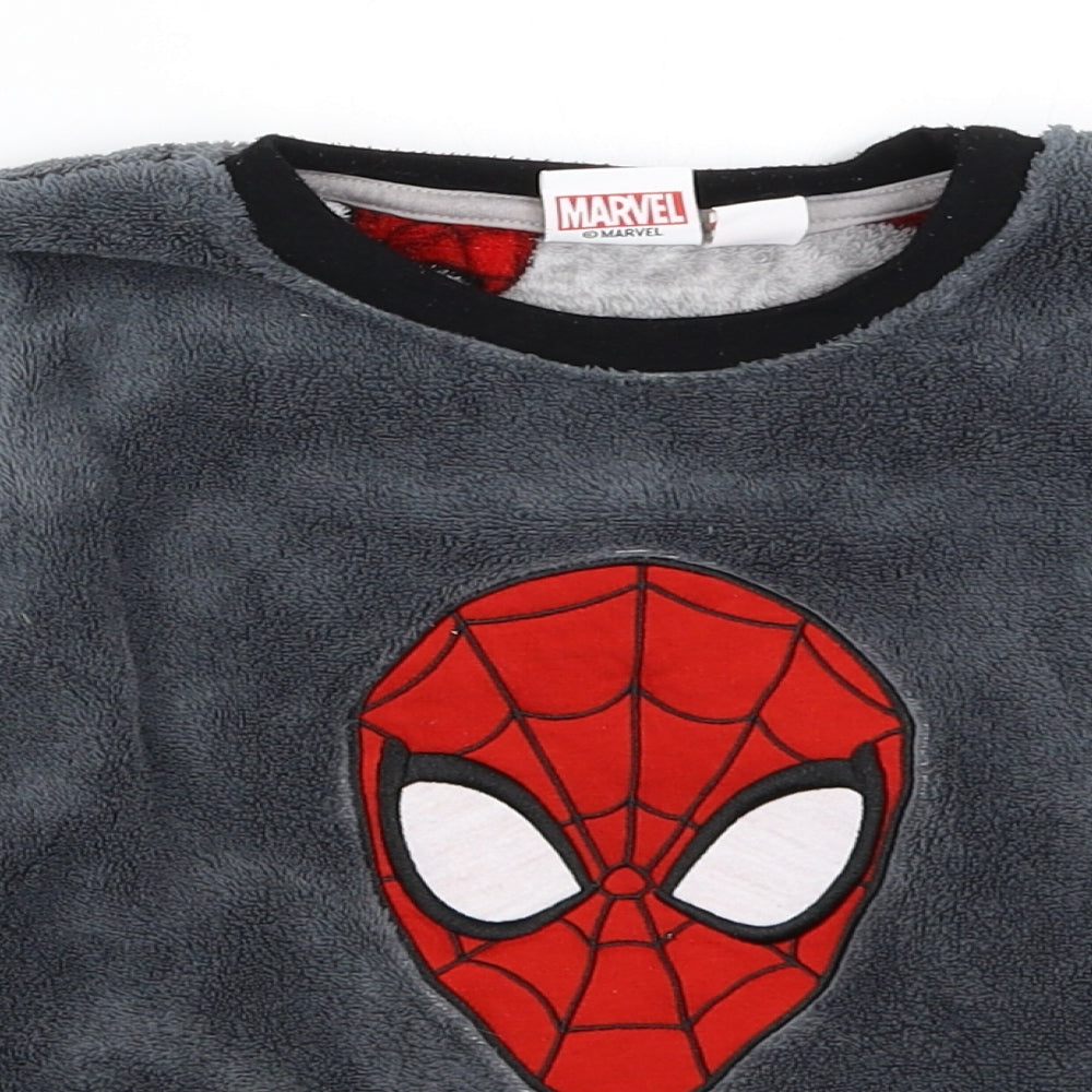Primark Boys Grey Solid   Pyjama Top Size 4-5 Years  - spiderman