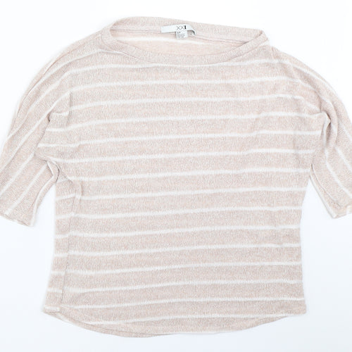 XXI Womens Beige Striped  Pullover Jumper Size S