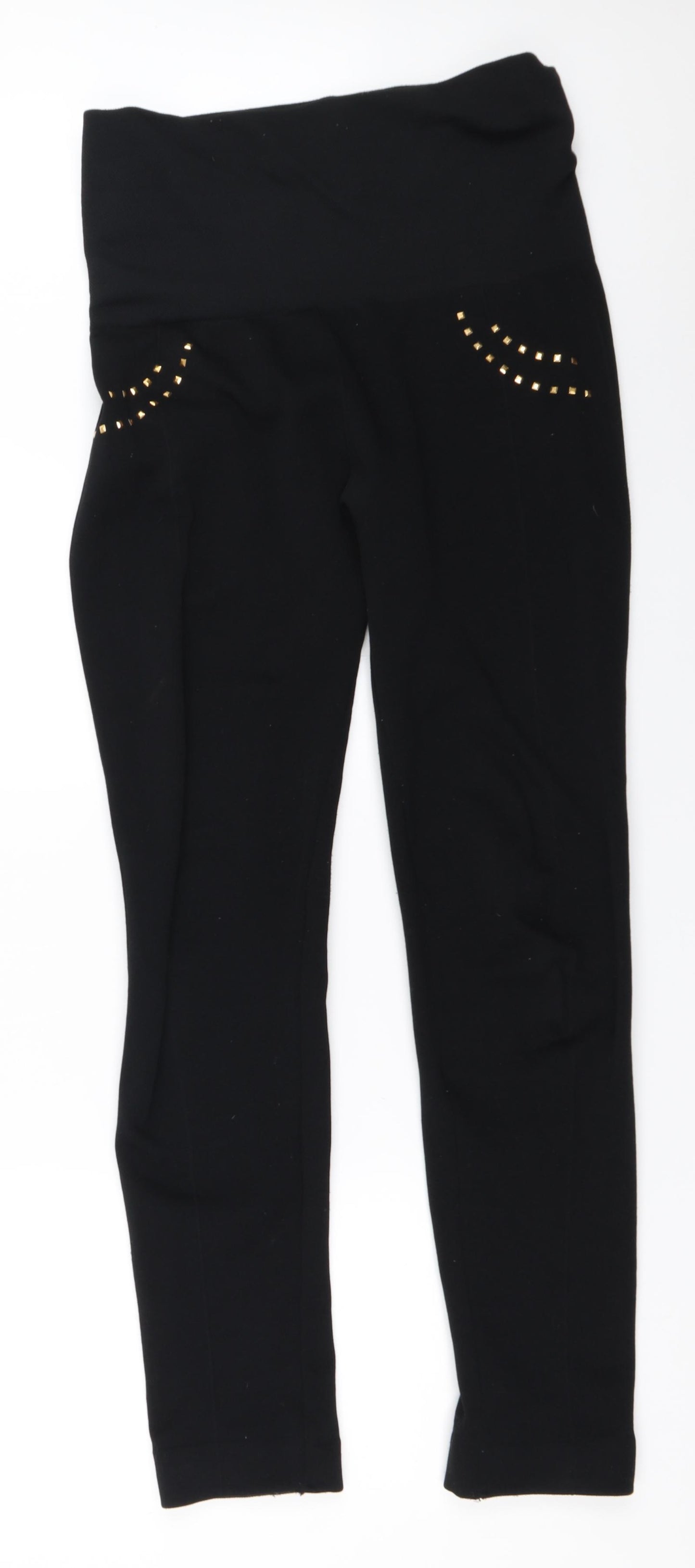 Hollywood Womens Black   Capri Leggings Size XL L31 in