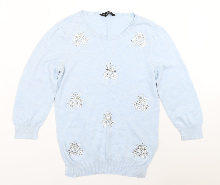 Dorothy Perkins Womens Blue   Pullover Jumper Size 8