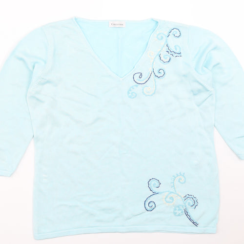 Collection Womens Blue   Pullover Jumper Size 18