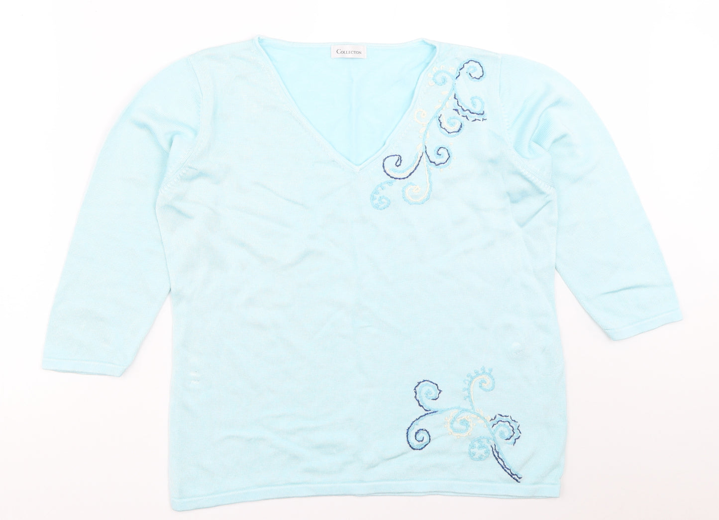 Collection Womens Blue   Pullover Jumper Size 18
