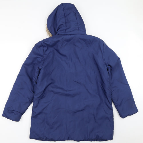 Anne De Lancay Womens Blue   Quilted Coat Size M