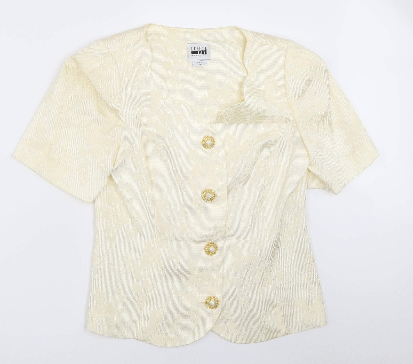 Leslie Fay Womens Ivory   Jacket Blazer Size 10