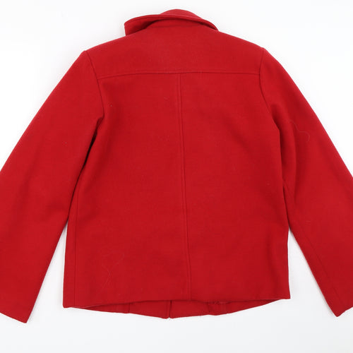Katherine Hammond Womens Red   Overcoat Coat Size 12