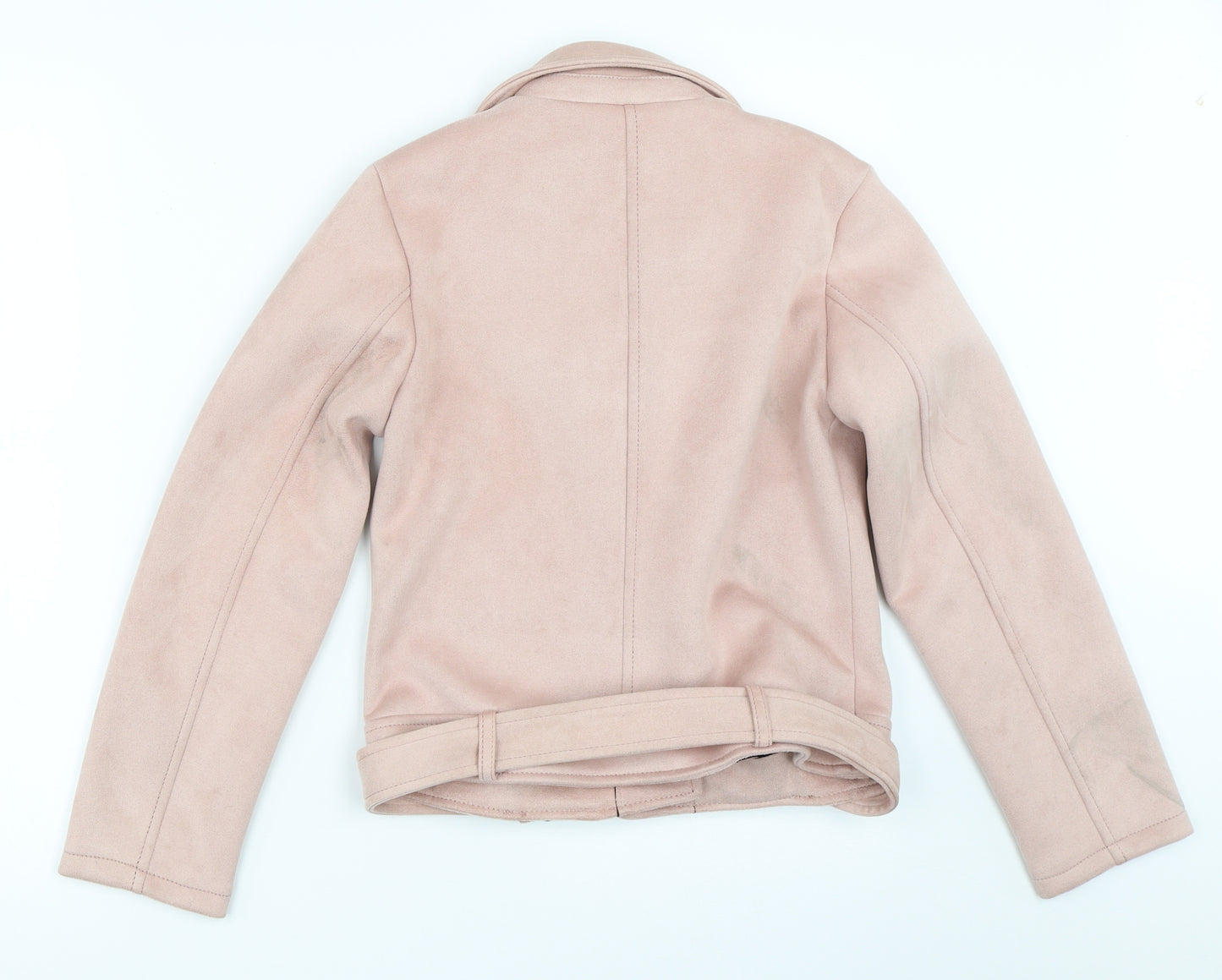 George Girls Pink   Biker Coat Size 10-11 Years