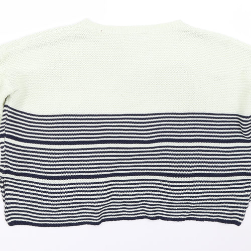 Pull&Bear Womens Blue Striped  Pullover Jumper Size S