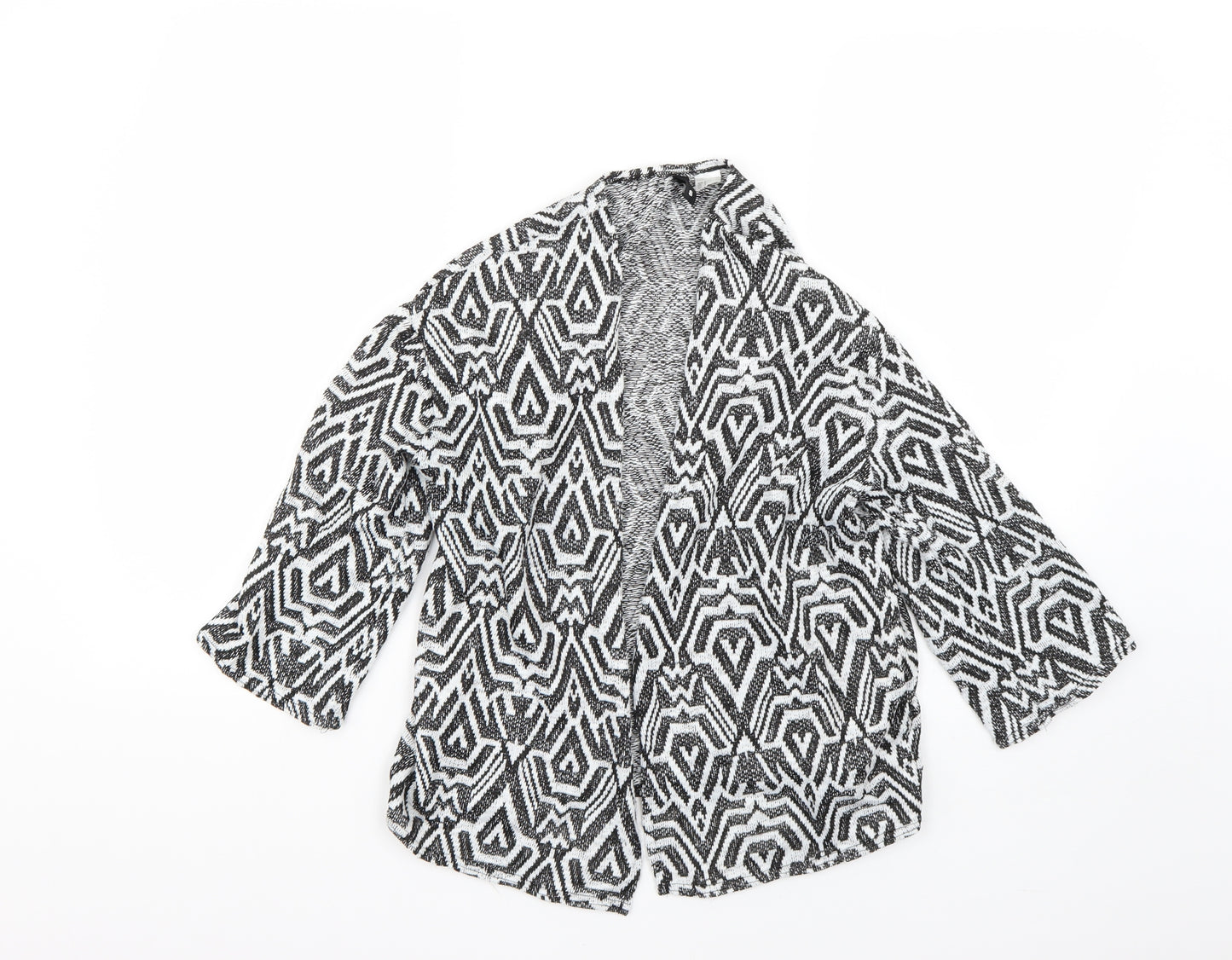 H&M Womens Multicoloured Geometric  Overcoat Jacket Size S