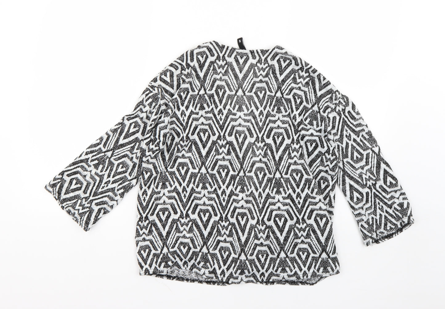 H&M Womens Multicoloured Geometric  Overcoat Jacket Size S