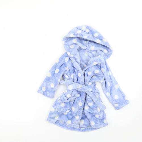 Marks and Spencer Baby Blue Polka Dot  Babydoll Robe Size 12-18 Months