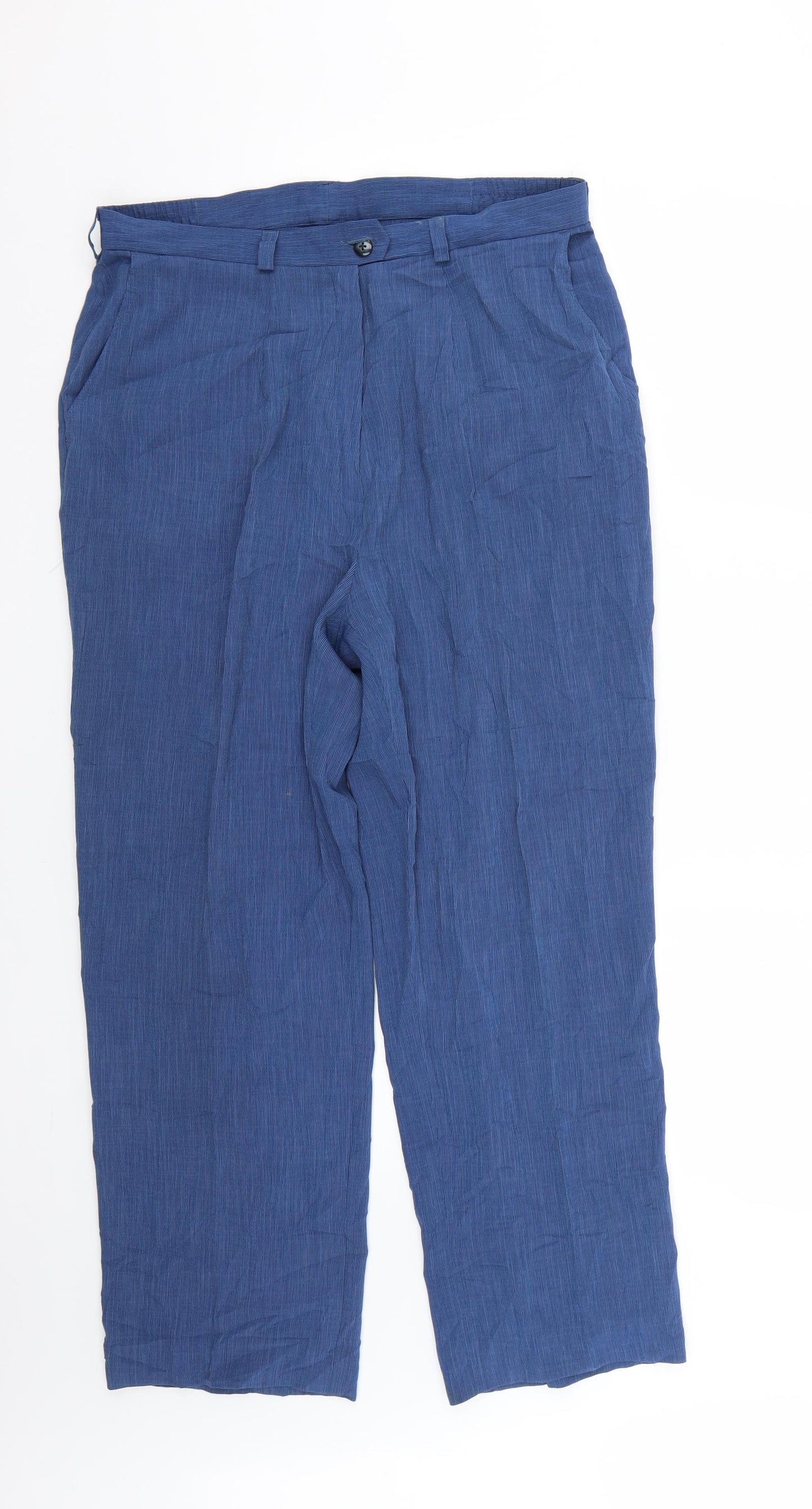 sommermann Womens Blue   Trousers  Size 14 L25 in