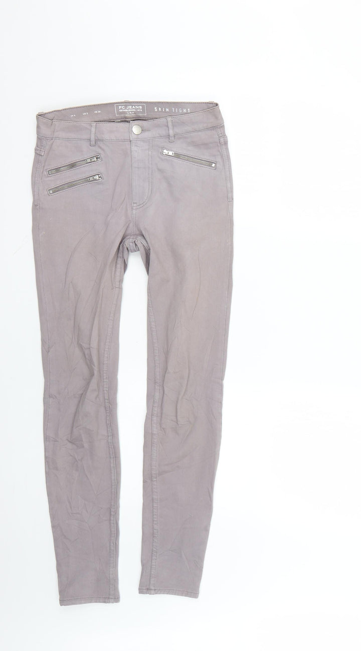 fc jeans Womens Grey Skinny Jeans Size 6 L26 in