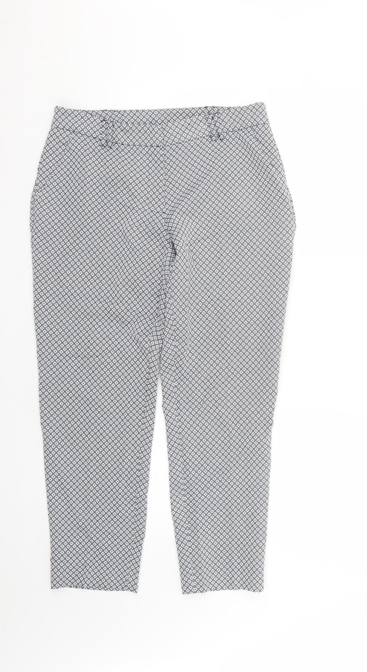 Dorothy Perkins Womens Multicoloured Geometric  Trousers  Size 10 L25 in