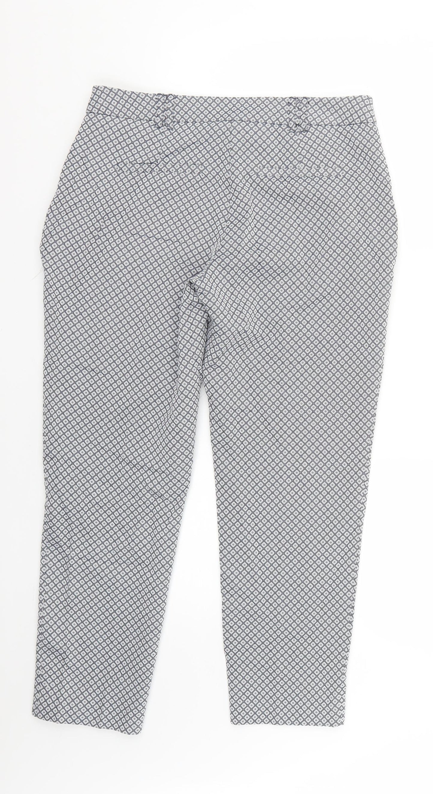Dorothy Perkins Womens Multicoloured Geometric  Trousers  Size 10 L25 in