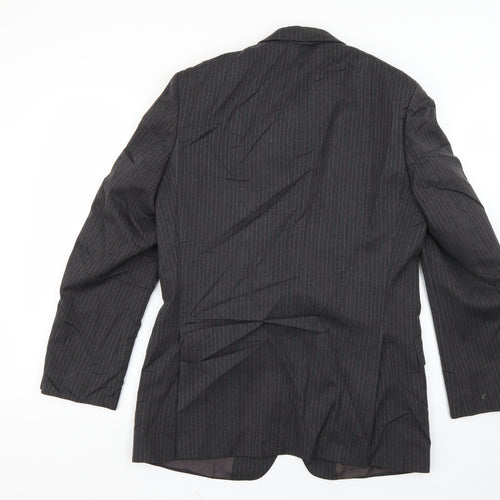 St Michael Mens Grey Striped  Jacket Suit Jacket Size M