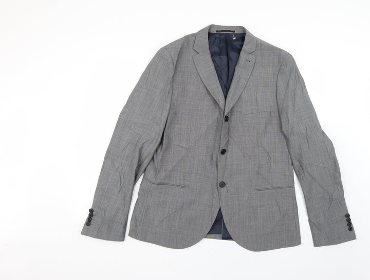 Topman Mens Grey Jacket Suit Jacket