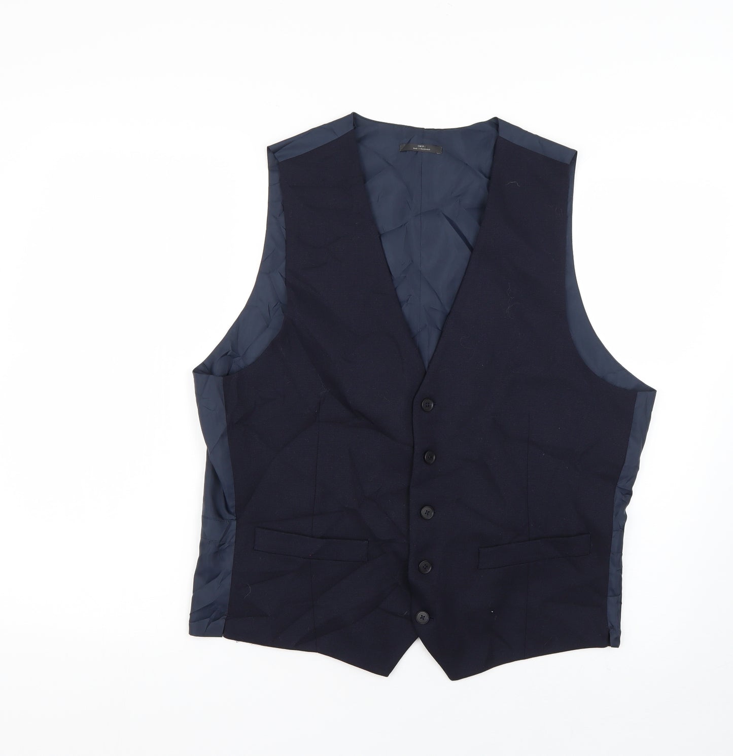 Preworn Mens Blue   Jacket Suit Waistcoat Size L