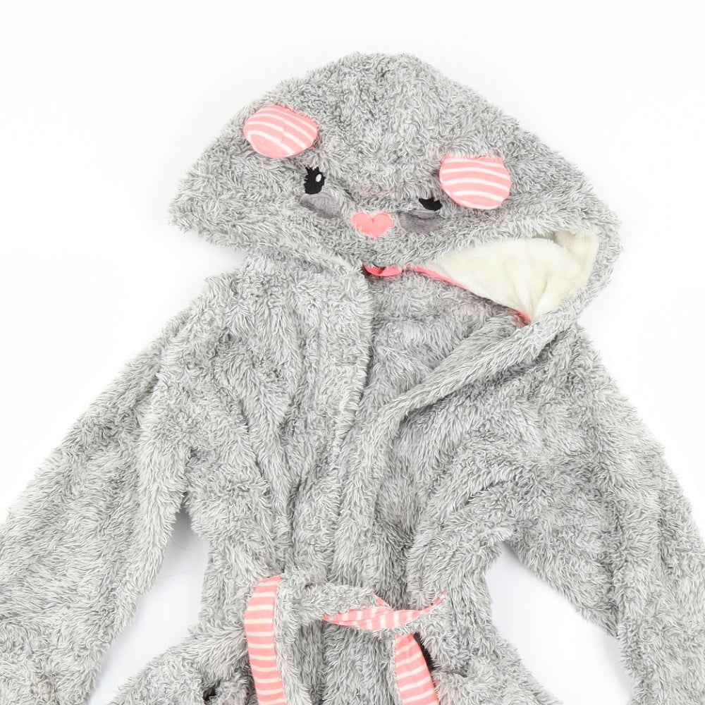 Marks and Spencer Girls Grey   Top Robe Size 3-4 Years