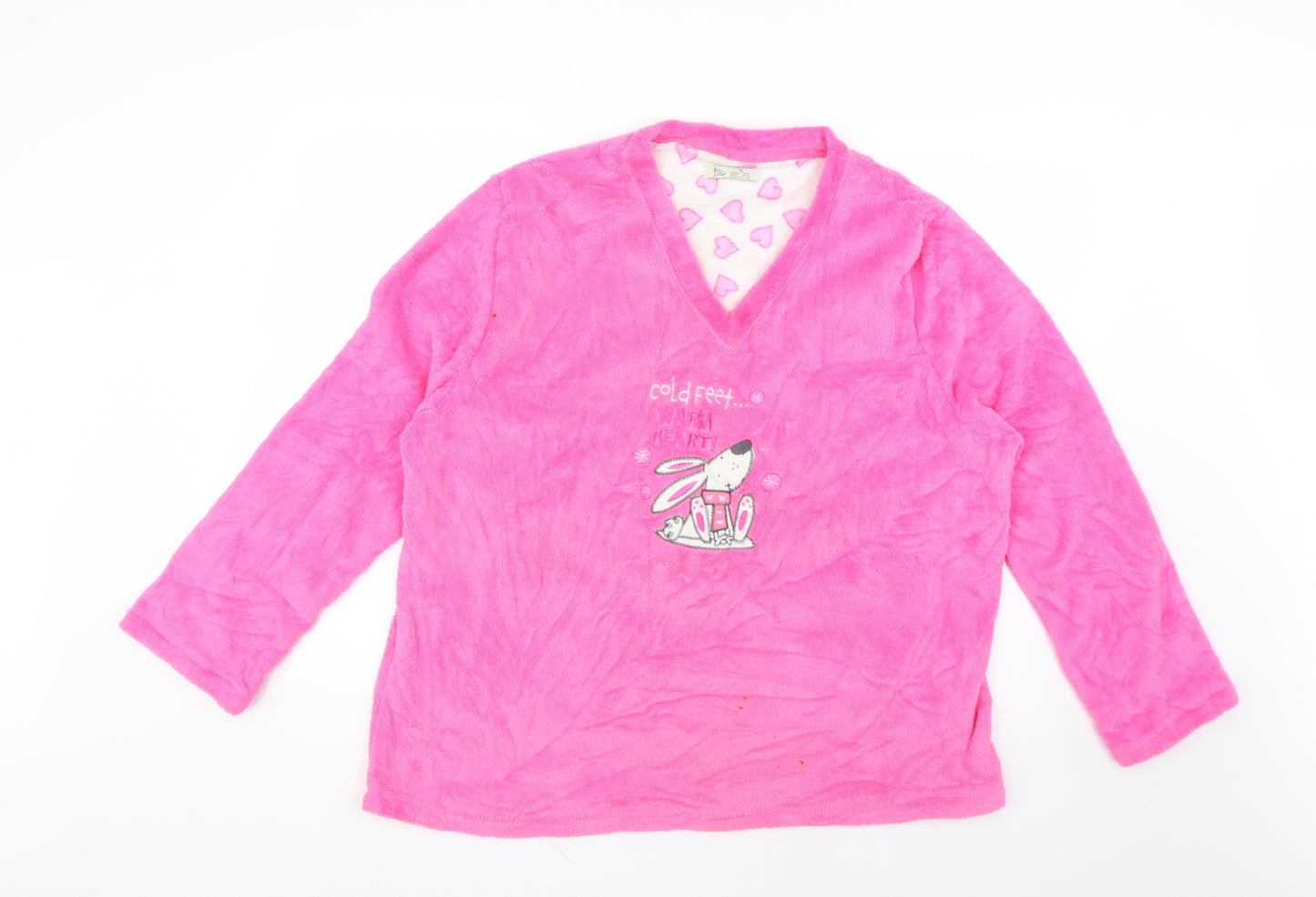 love to lounge Womens Pink Geometric  Top Pyjama Top Size 18