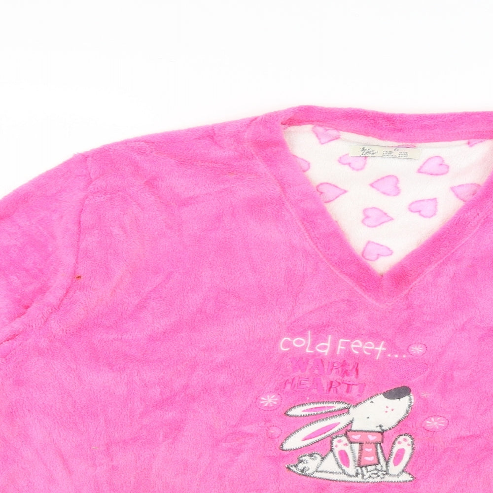 love to lounge Womens Pink Geometric  Top Pyjama Top Size 18