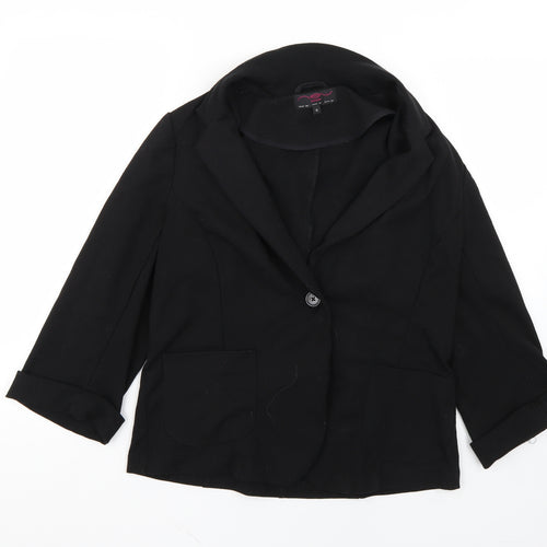 New Look Womens Black   Overcoat Coat Size 16