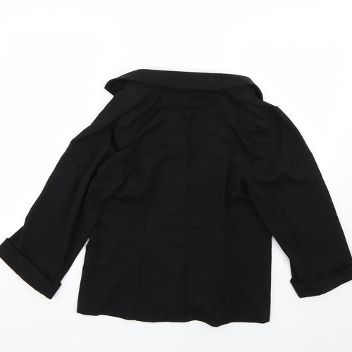 New Look Womens Black   Overcoat Coat Size 16