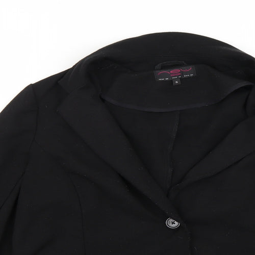 New Look Womens Black   Overcoat Coat Size 16